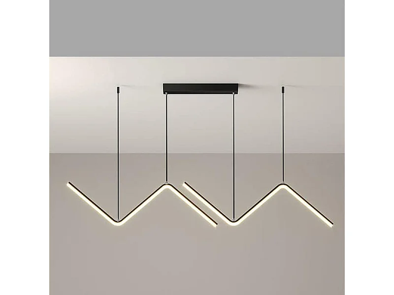 Lustre Led, Suspension Mode Moderne Plafonnier Décoration Maison Lumière Blanche 6000K pour Salon Chambre Salle À Manger Cuisine