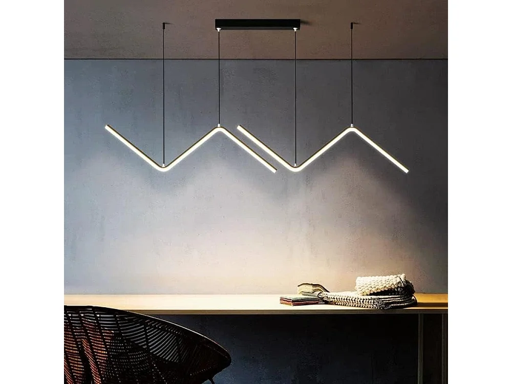 Lustre Led, Suspension Mode Moderne Plafonnier Décoration Maison Lumière Blanche 6000K pour Salon Chambre Salle À Manger Cuisine