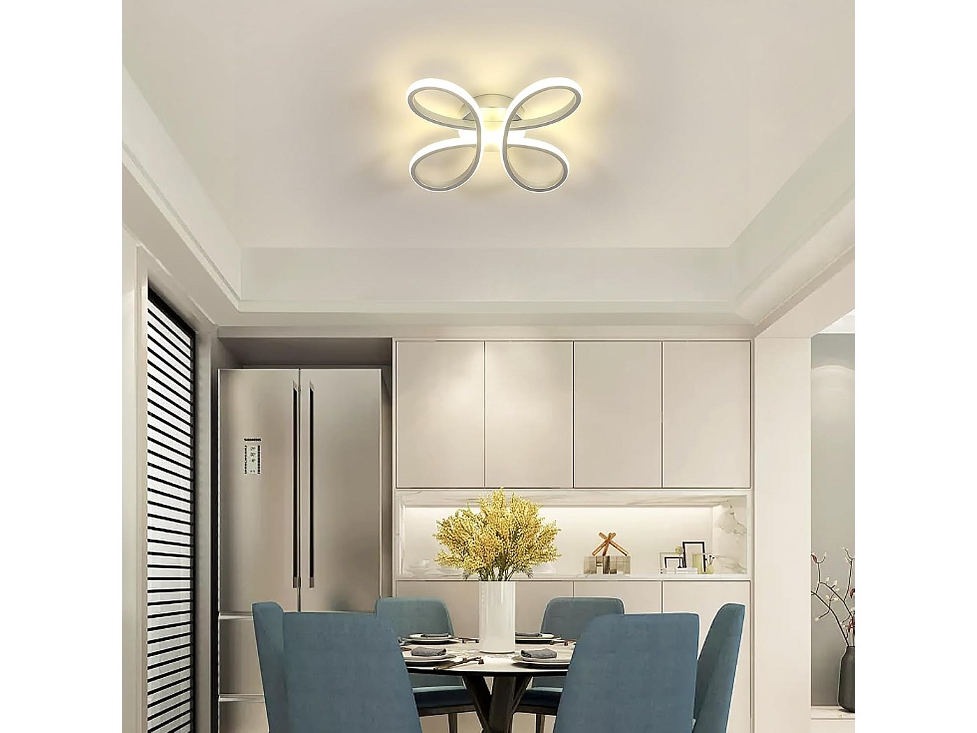 LUVODI Lustre Salon Cristal Moderne Suspendu:Luminaire Plafonnier LED Rond 40 cm avec Lampes E14 Suspension Luminaire pour Salle à Manger Chambre Salon Cuisine