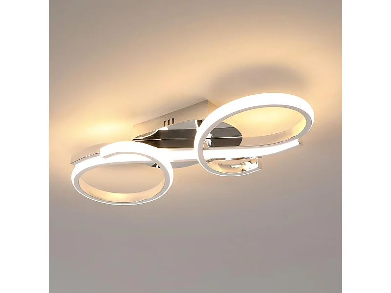 Plafonnier LED Moderne,36W 4000LM,Luminaire Plafonnier au Design Géométrique Créatif,Lampe de Plafond ,Blanc Chaud 3000K,Dimensions Dia 42*16cm