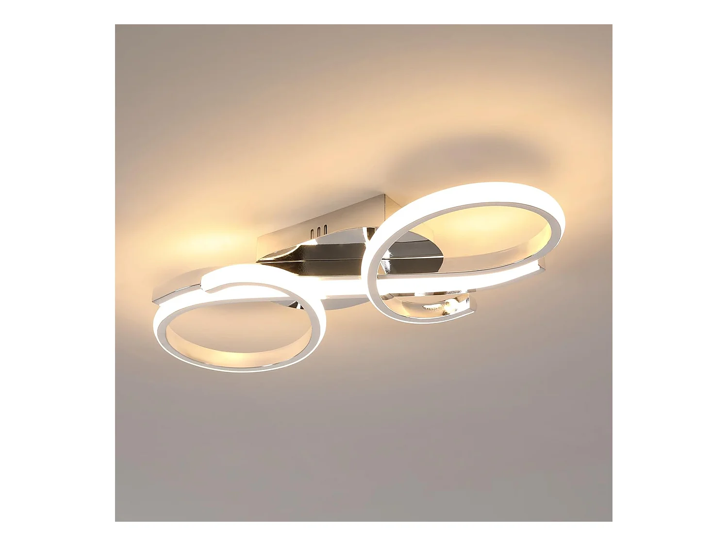 Plafonnier LED Moderne,36W 4000LM,Luminaire Plafonnier au Design Géométrique Créatif,Lampe de Plafond ,Blanc Chaud 3000K,Dimensions Dia 42*16cm