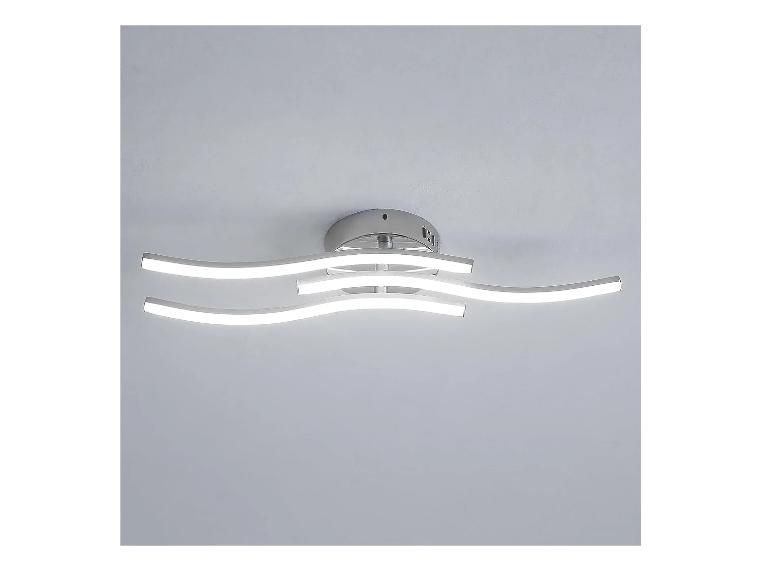 Plafonnier LED,Suspension Luminaire en forme de vague,LED intégrées 18W 1600 Lumen,lustre moderne pour salon,220V IP20 lumière Blanc Froid 6500K
