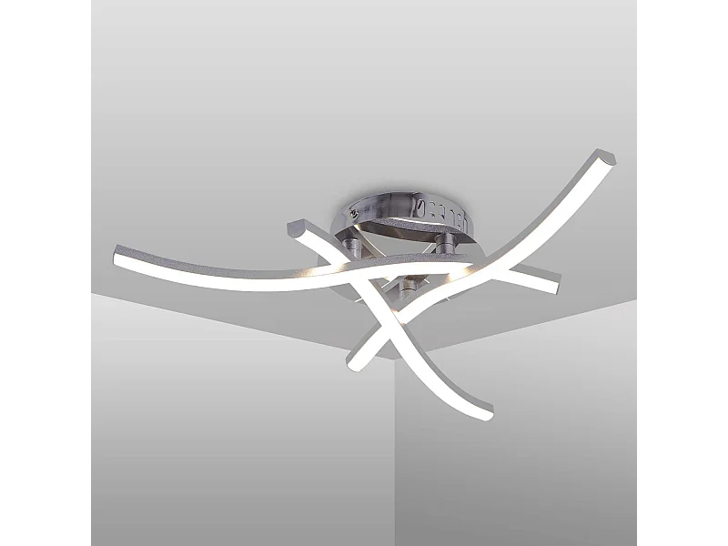 luminaire plafonnier en forme de vague,Plafonnier LED,lumière blanche neutre 4000K, LED intégrées 18W 1600Lm,lustre moderne pour le restaurant