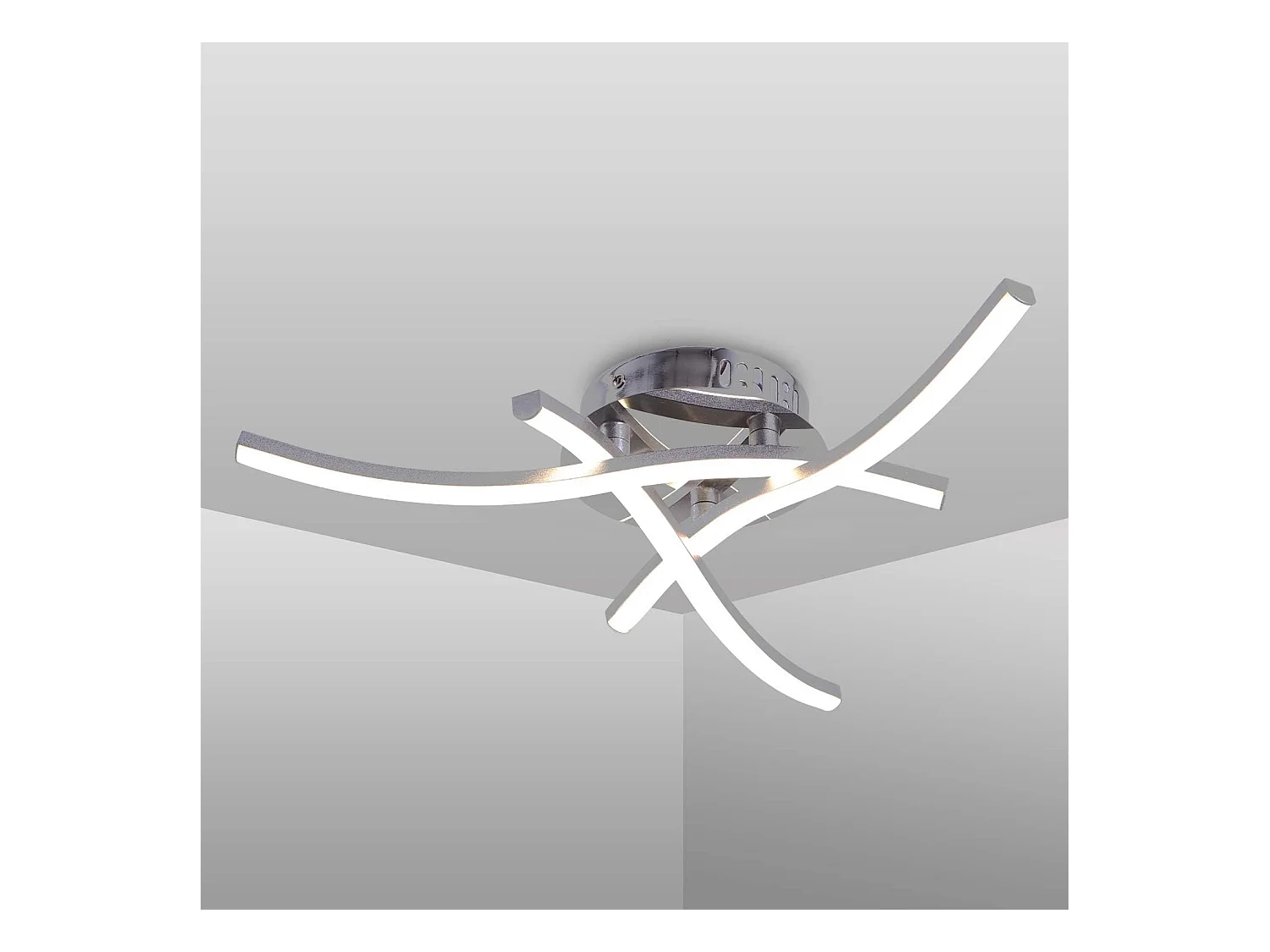 luminaire plafonnier en forme de vague,Plafonnier LED,lumière blanche neutre 4000K, LED intégrées 18W 1600Lm,lustre moderne pour le restaurant