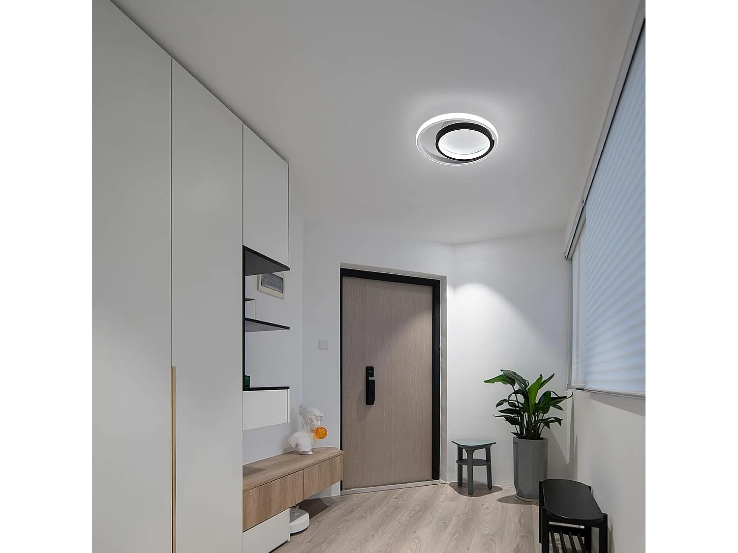 Plafonnier Led 33W 3300lm, Lampe de Plafond Rond Moderne, Luminaire Plafonnier 6000K Lumière Blanche Froide, pour Cuisine, Salon, Chambre, Salle à Manger