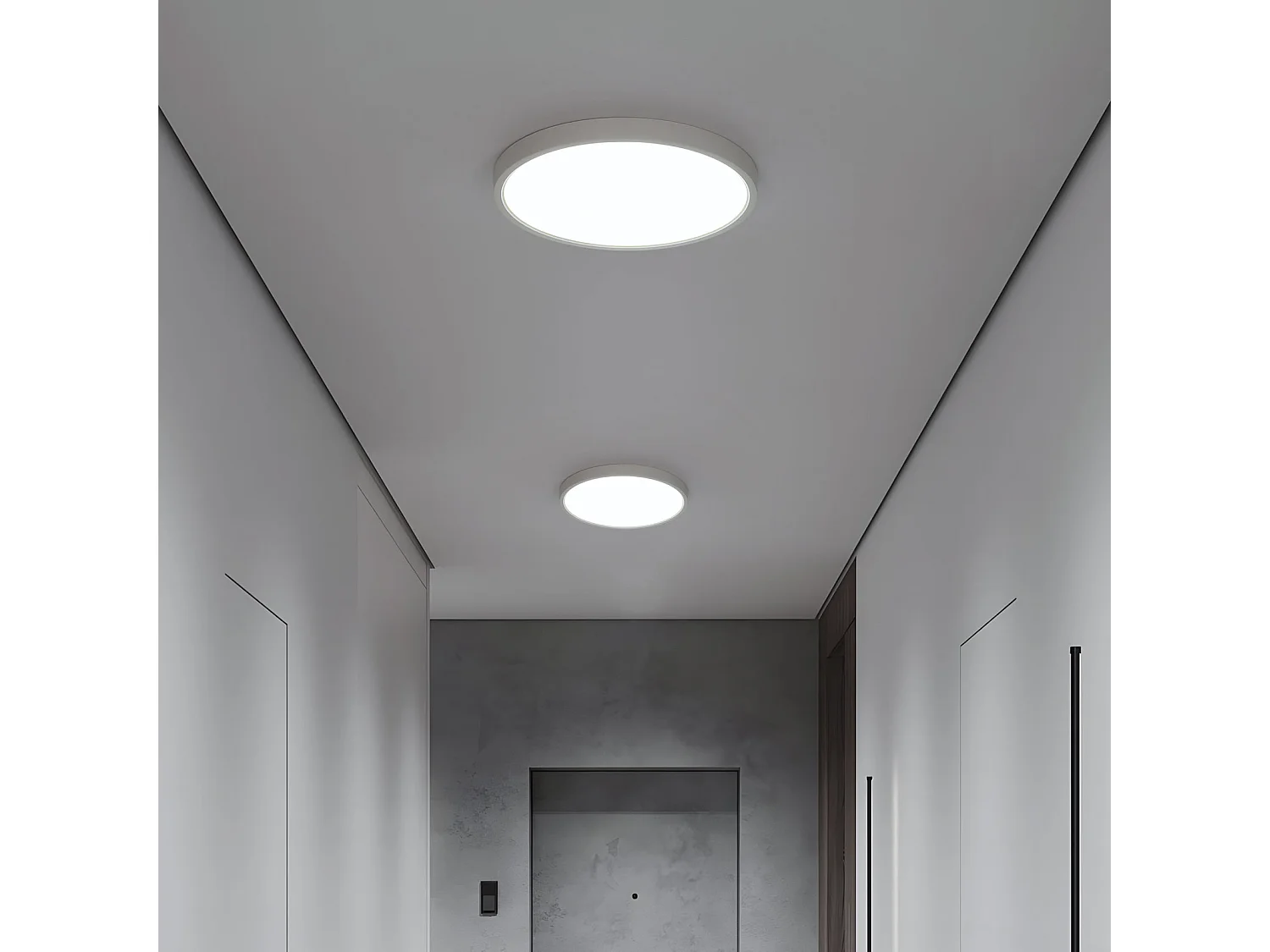 Plafonnier LED Ø30cm, 24W plat rond avec télécommande, IP44 étanche, 3000K/4500K/6500K lampes pour salon, chambre, salle de bain, lampe de cuisine, couloir