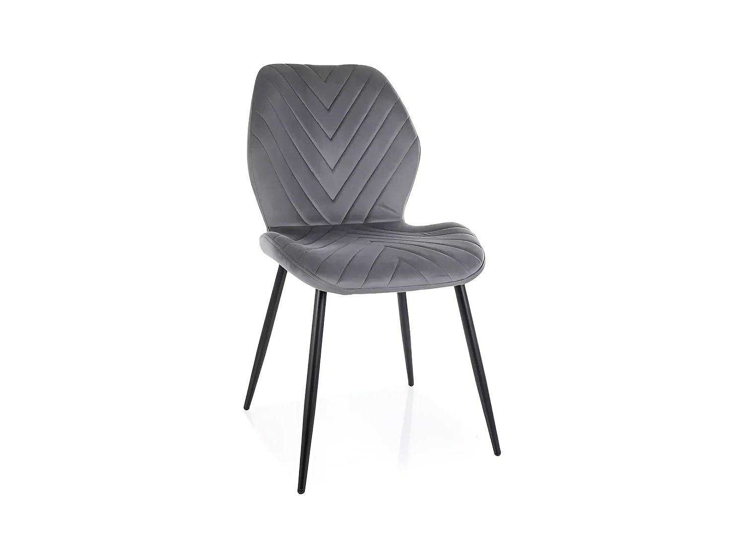 Stuhl Mike/Samtstoffbezug/Grau