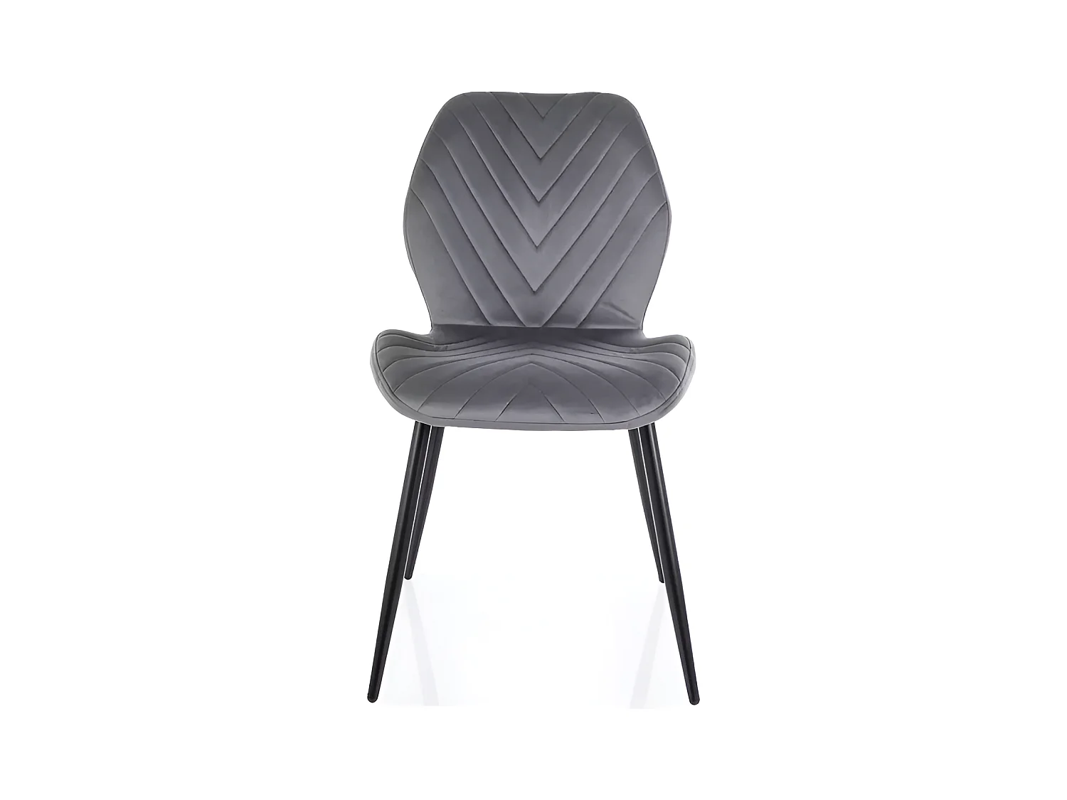 Stuhl Mike/Samtstoffbezug/Grau