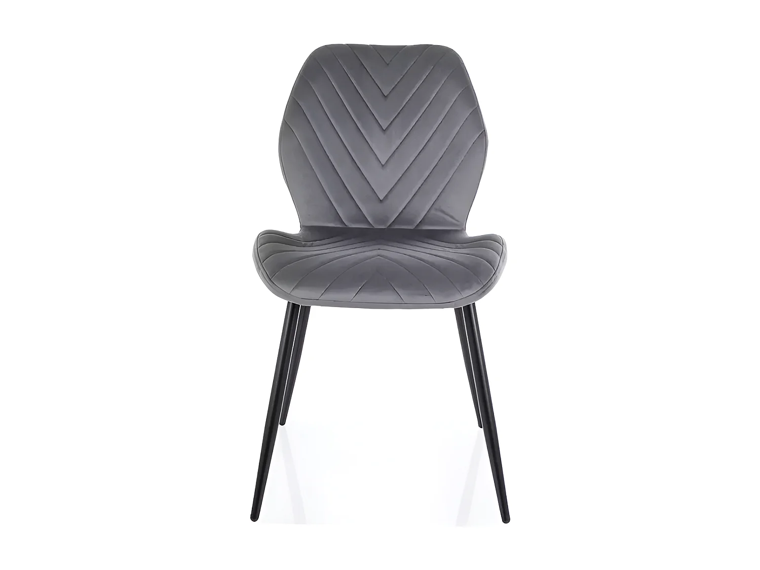 Sedia Mike/Rivestimento in velluto/Grigio