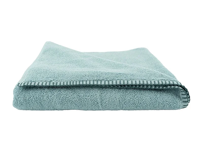 Drap de bain éponge bouclette 90x150 cm FJORD coton bleu glacier