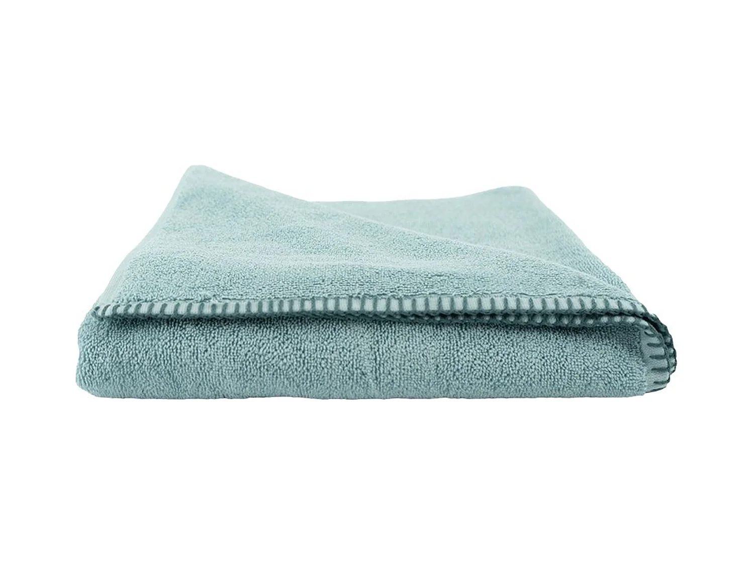 Drap de bain éponge bouclette 90x150 cm FJORD coton bleu glacier