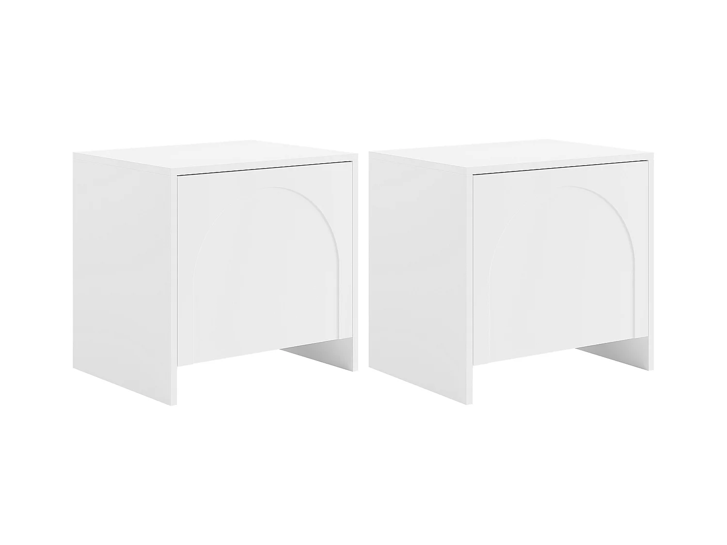 Zestaw 2 szafek nocnych jednodrzwiowych - Biały - NALYRA od Maison Céphy