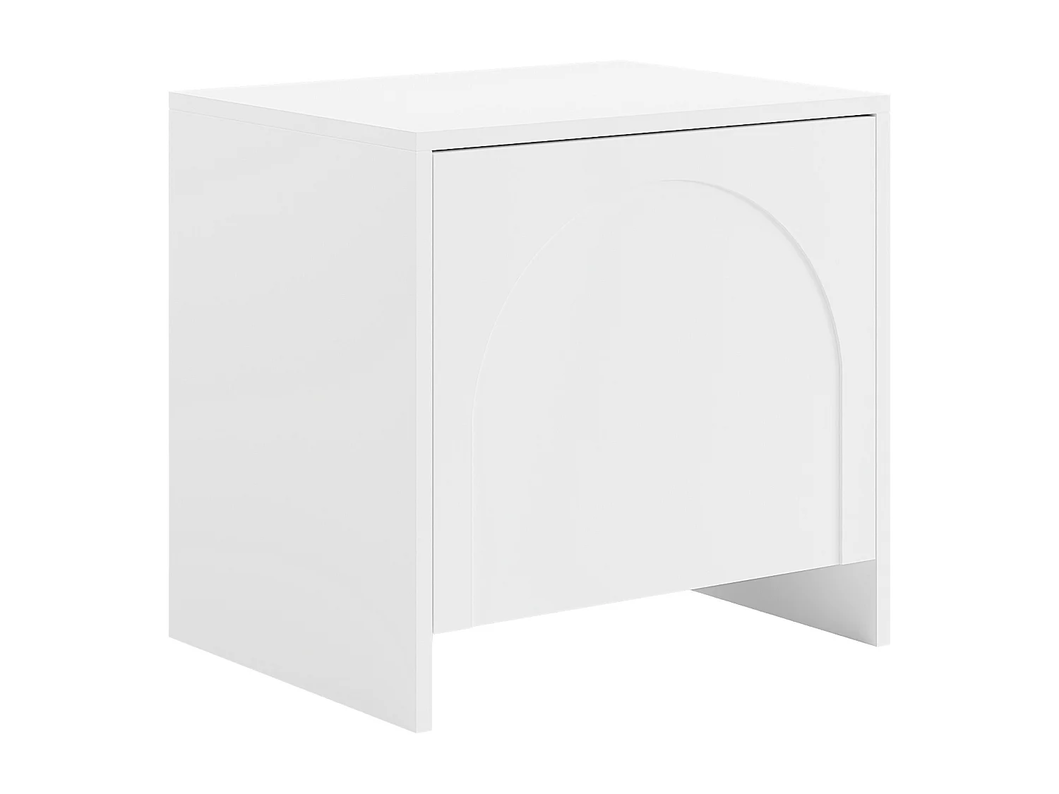 Lot de 2 tables de chevet avec 1 porte - Blanc - NALYRA de Maison Céphy