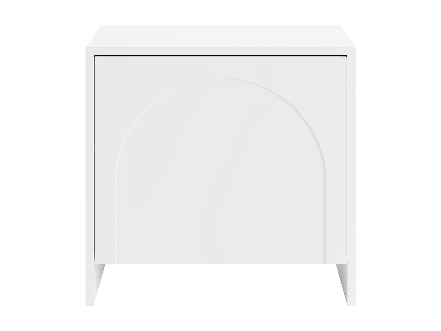 Lot de 2 tables de chevet avec 1 porte - Blanc - NALYRA de Maison Céphy