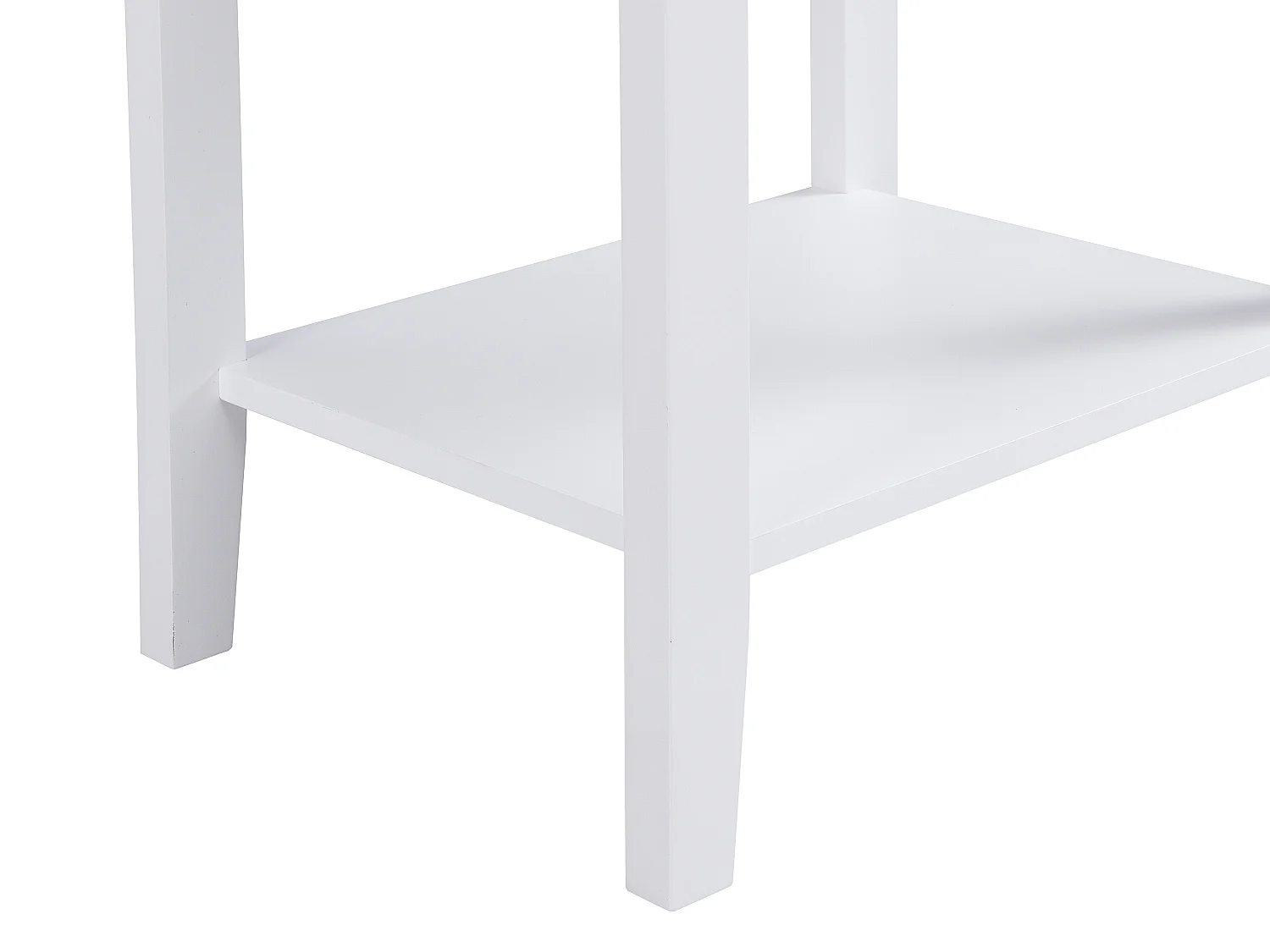 Table de chevet 1 tiroir et 1 tablette - MDF - Blanc - NIRIVA