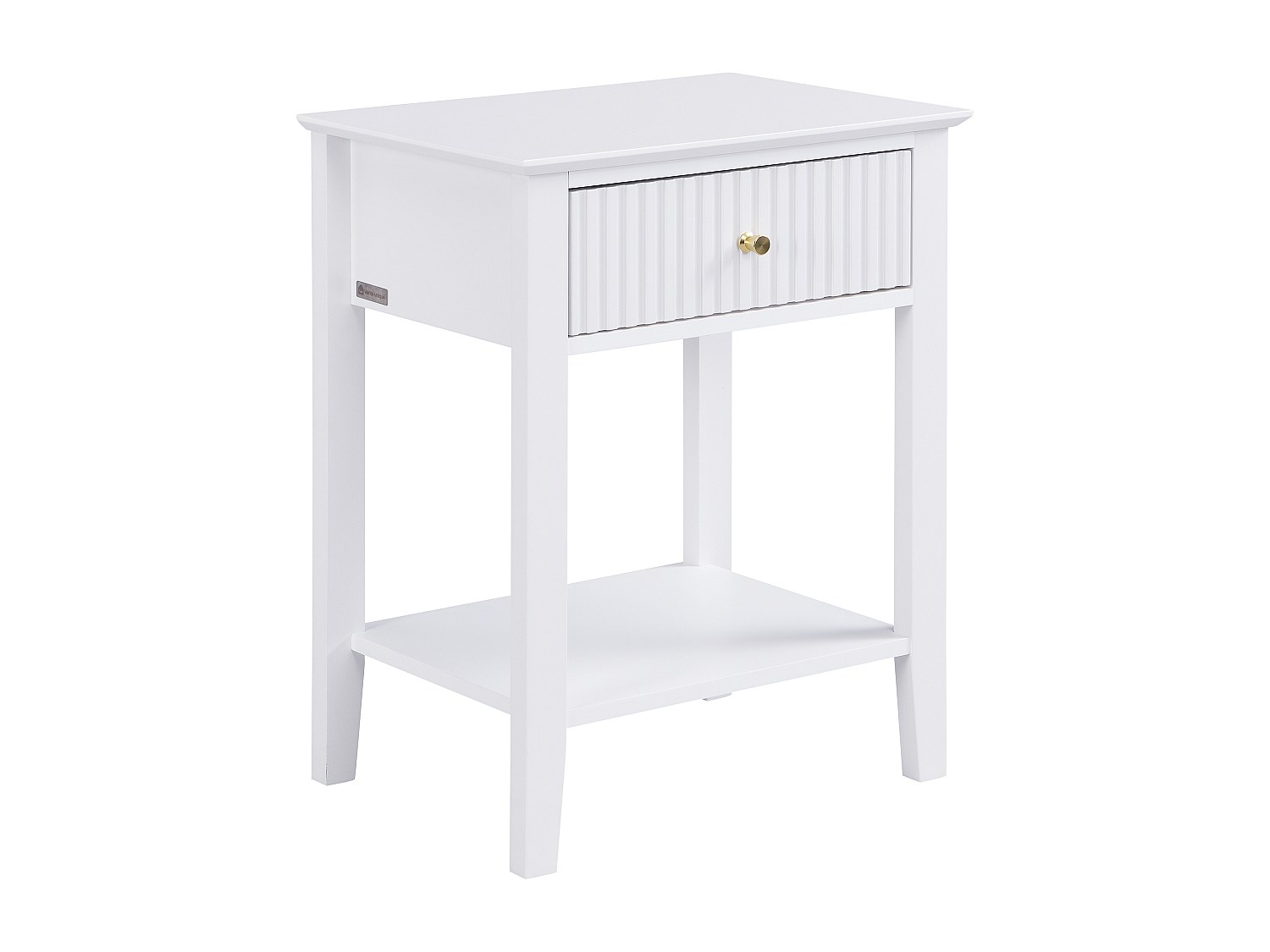 Nachttisch 1 Schublade & 1 Ablage – MDF – Weiß – NIRIVA günstig online kaufen