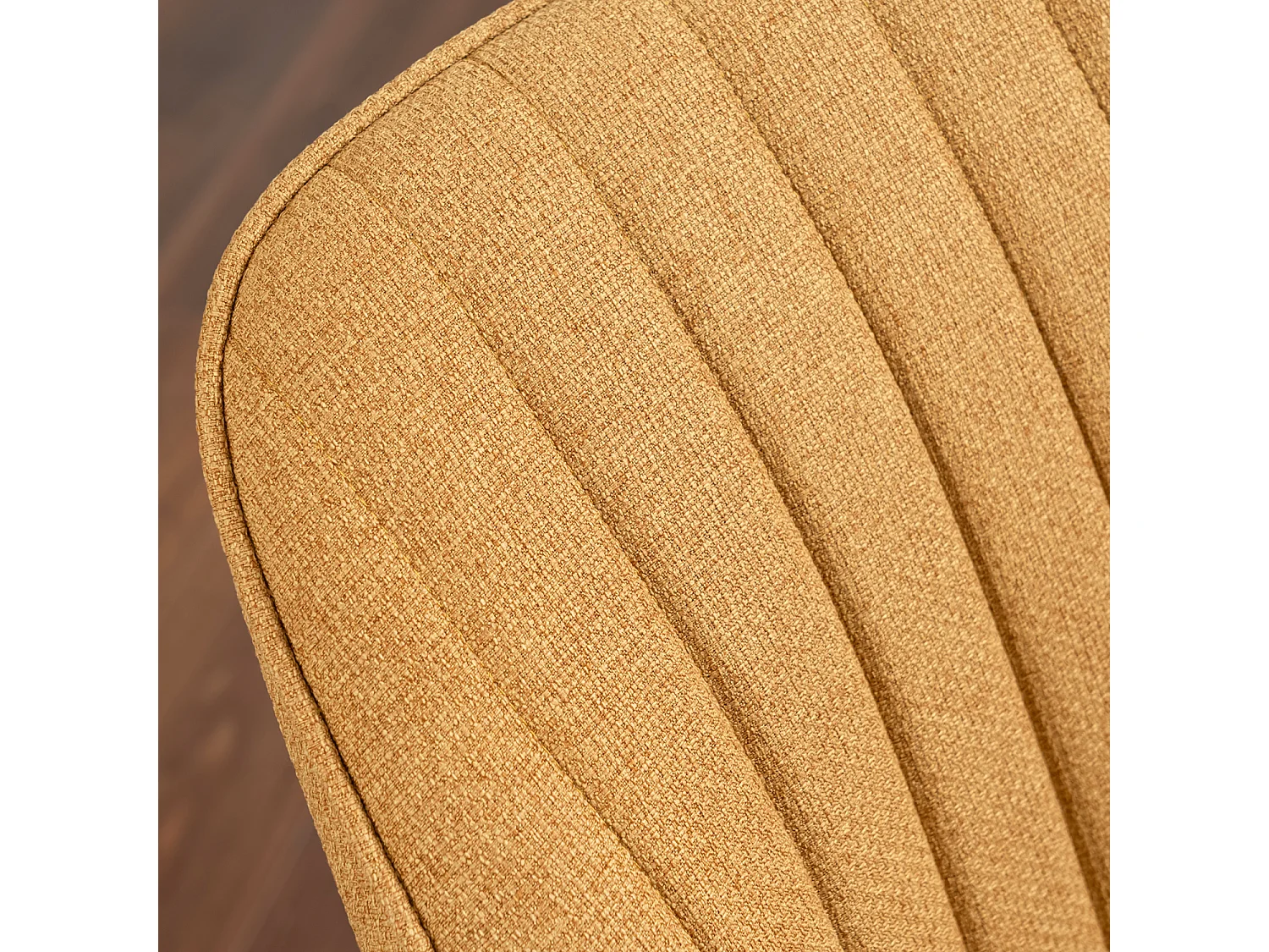 Lot de 6 fauteuil de salle à manger rotatif style scandinave en jaune tissu,CARSON