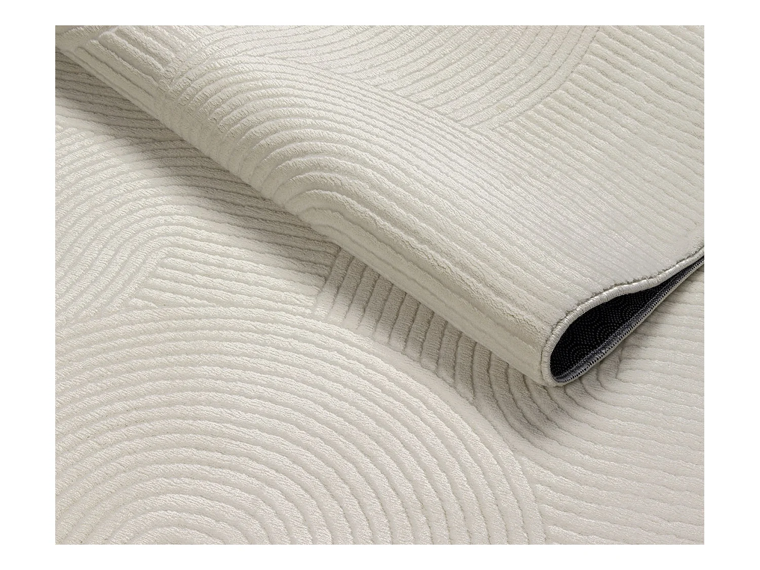 Tapis Rio salon antidérapant arc, Crème, 120 x 160 cm