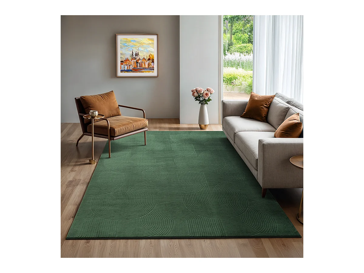 Tapis Rio salon antidérapant arc, Forêt, 200 x 280 cm