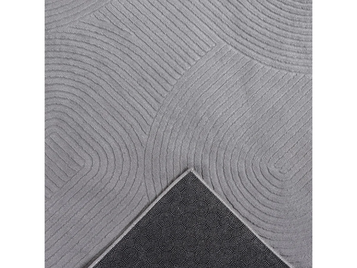 Tapijt Rio Woonkamer Antislip Boog, Grijs, 140 x 200 cm