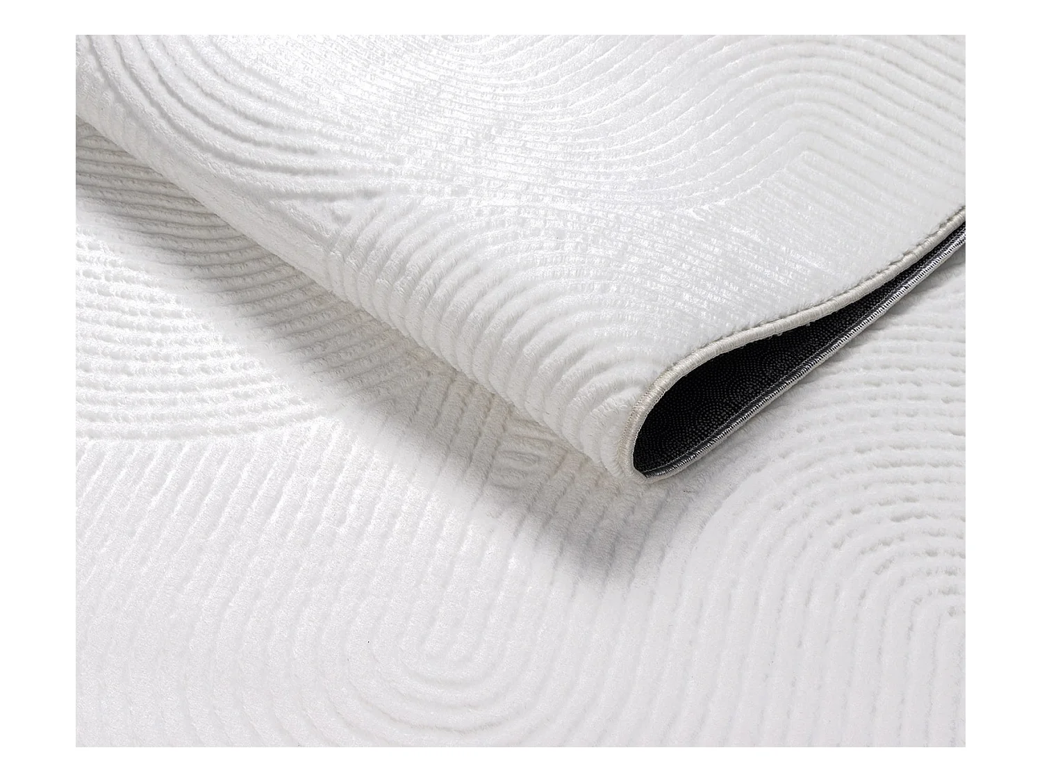 Tapis Rio salon antidérapant arc, Blanc cassé, 160 x 220 cm