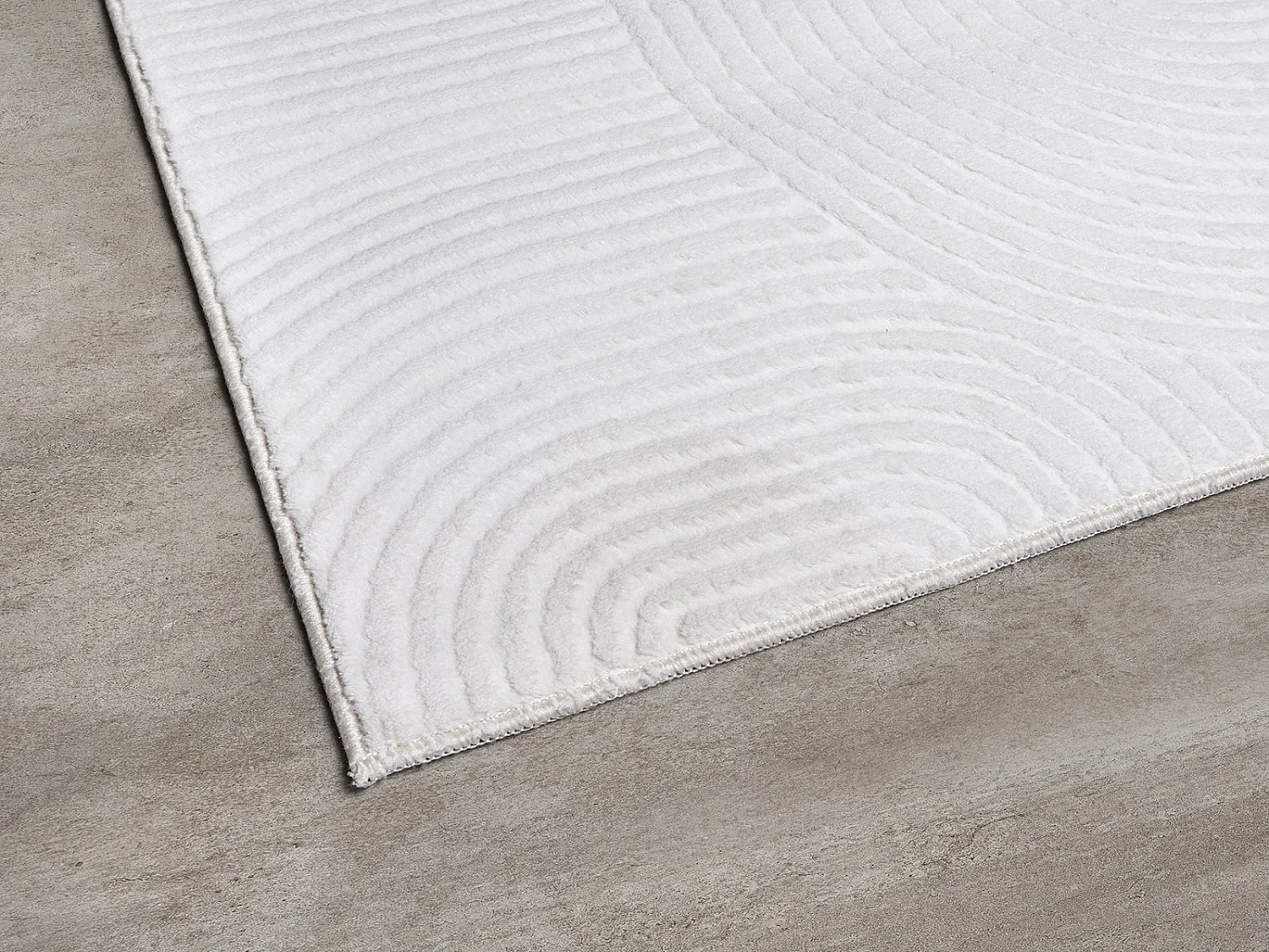 Tapis Rio salon antidérapant arc, Blanc cassé, 120 x 160 cm