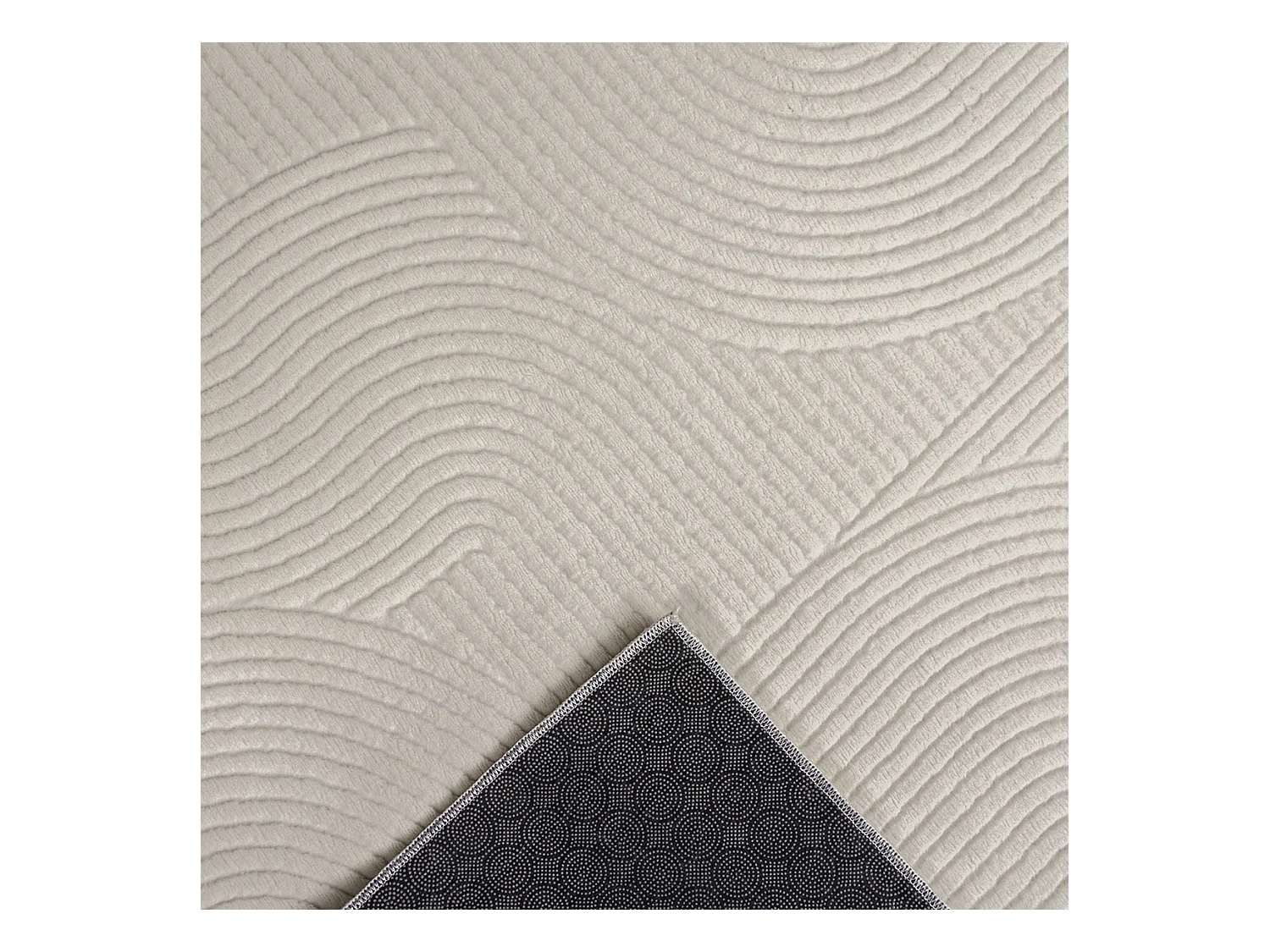 Tapis Rio salon antidérapant arc, Crème, 300 x 400 cm