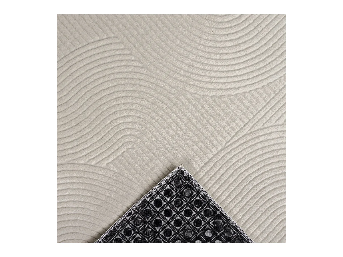 Tapis Rio salon antidérapant arc, Crème, 300 x 400 cm