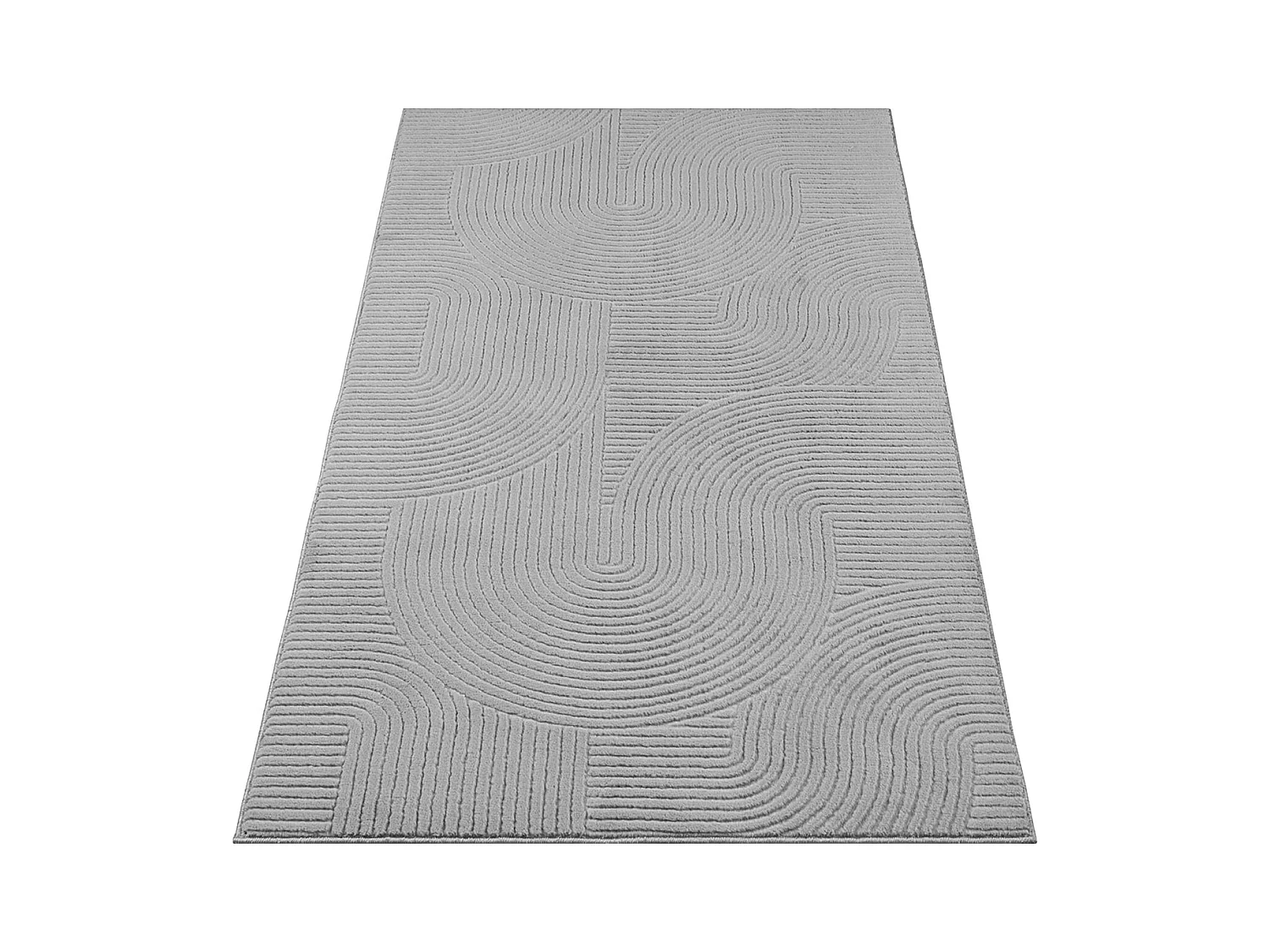 Tapis Rio salon antidérapant arc, Gris, 80 x 150 cm