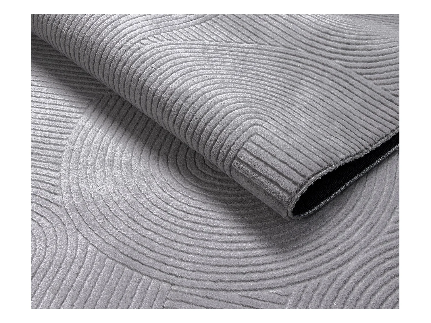 Tapis Rio salon antidérapant arc, Gris, 80 x 150 cm