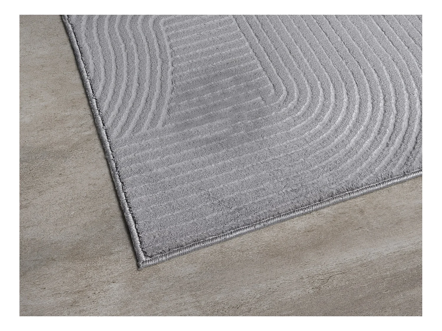 Tapis Rio salon antidérapant arc, Gris, 80 x 150 cm