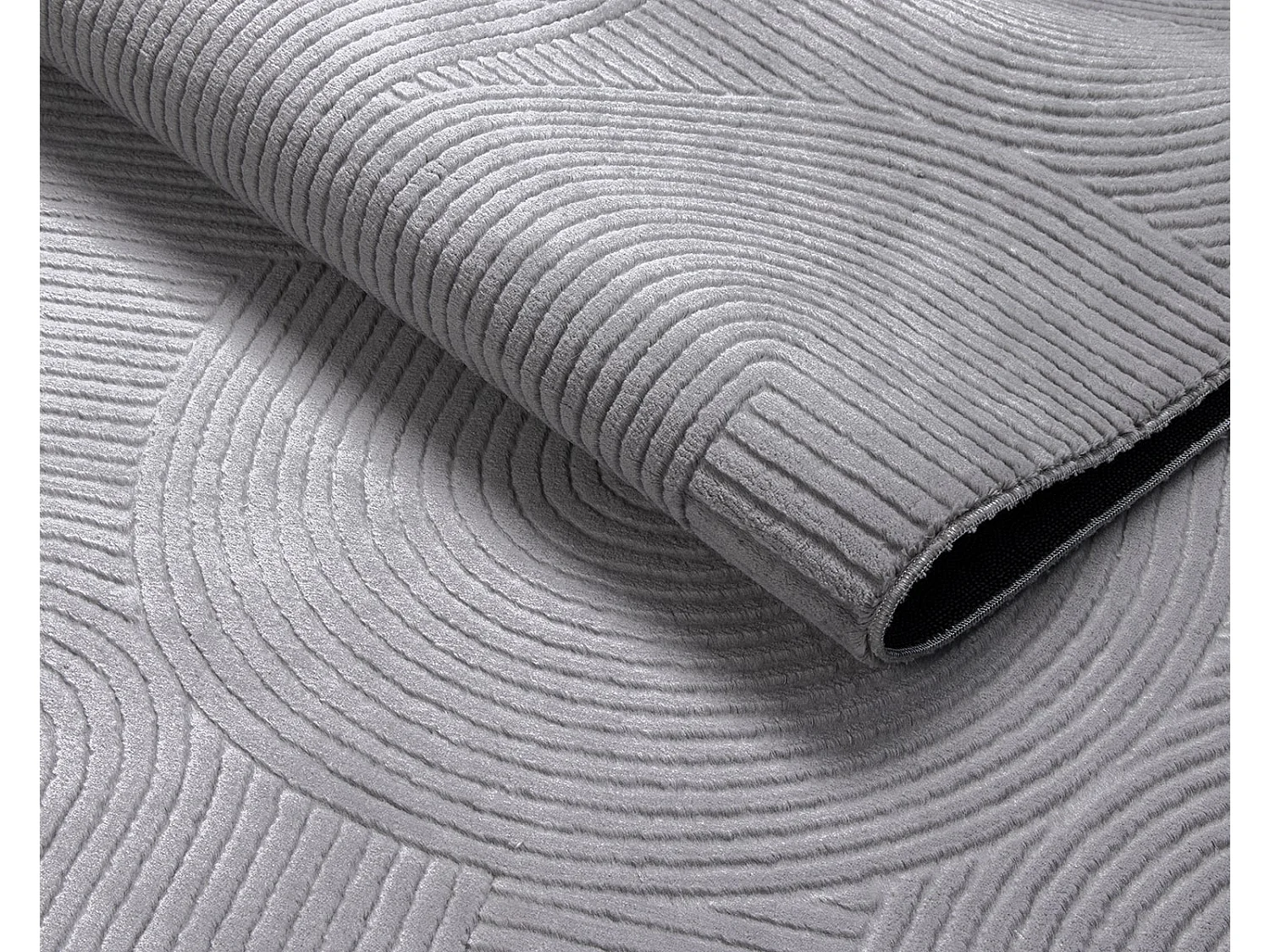 Tapis Rio salon antidérapant arc, Gris, 80 x 150 cm