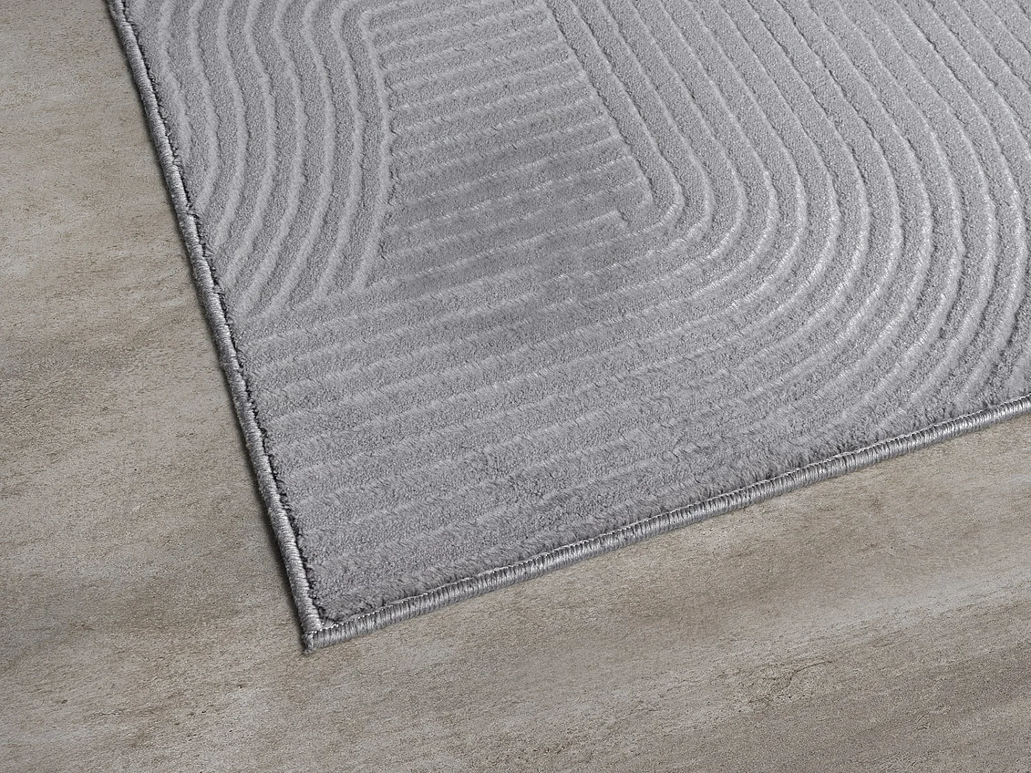 Tapis Rio salon antidérapant arc, Gris, 80 x 150 cm