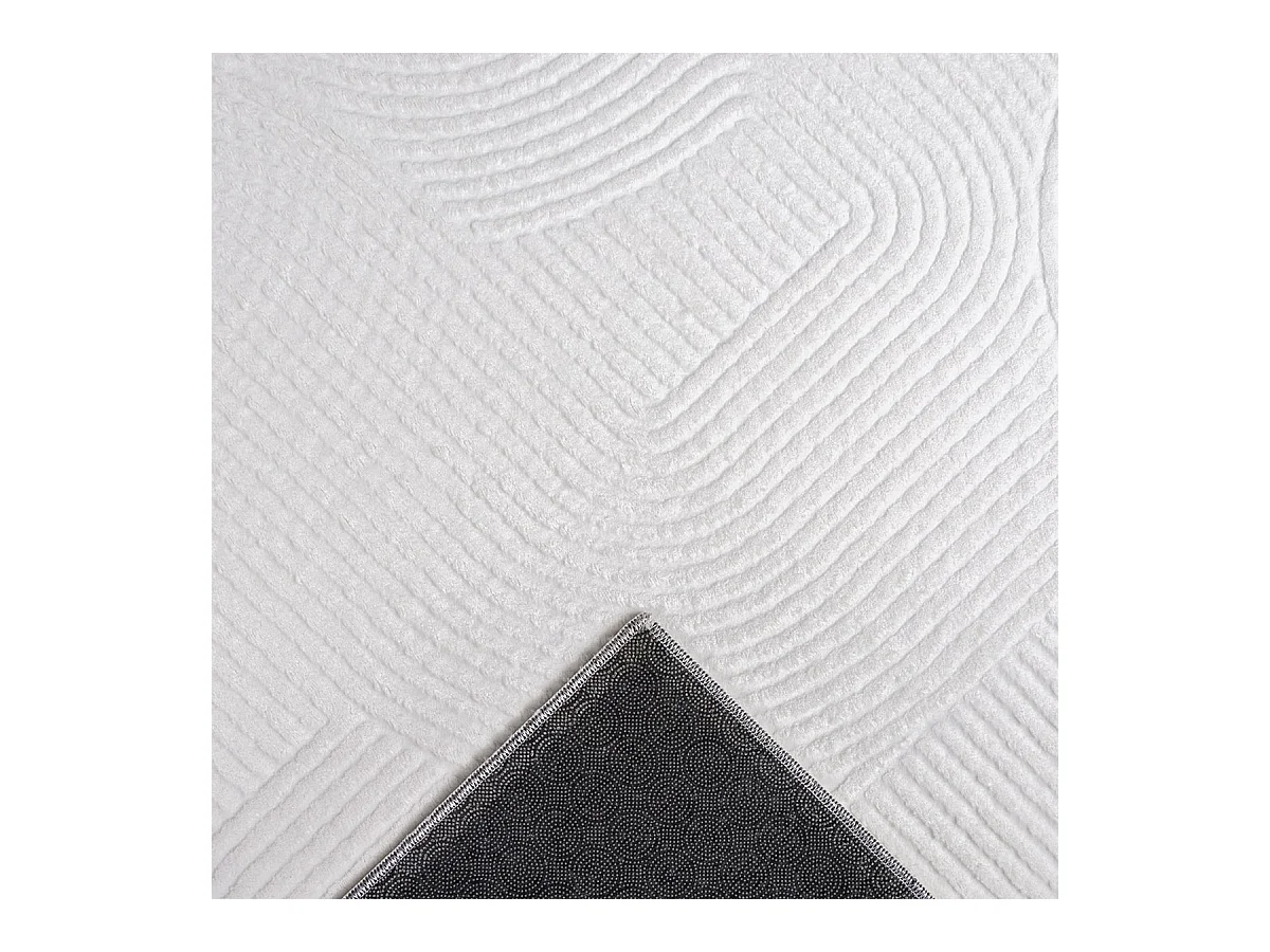 Tapis Rio salon antidérapant arc, Blanc cassé, 80 x 300 cm