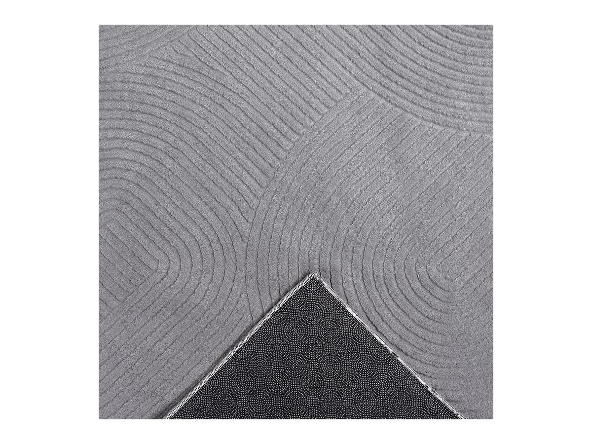 Tapis Rio salon antidérapant arc, Gris, 200 x 280 cm