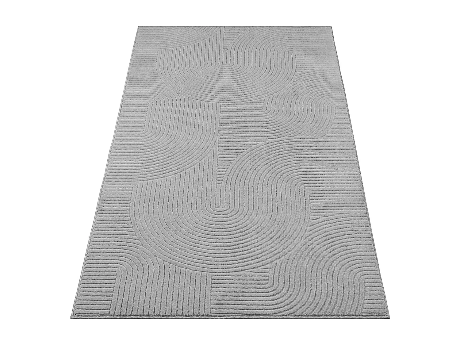 Tapis Rio salon antidérapant arc, Gris, 200 x 280 cm