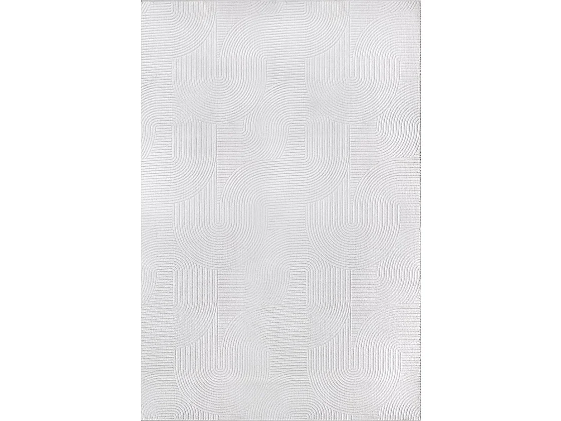 Tapis Rio salon antidérapant arc, Blanc cassé, 80 x 150 cm