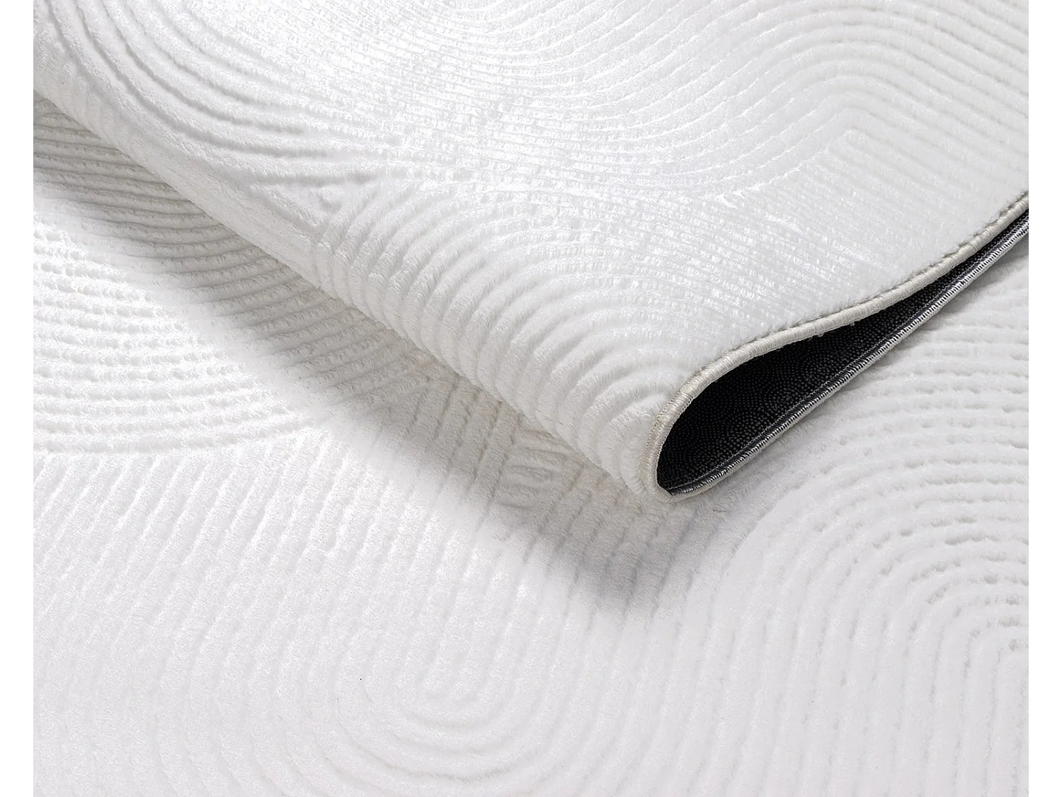 Tapis Rio salon antidérapant arc, Blanc cassé, 80 x 150 cm