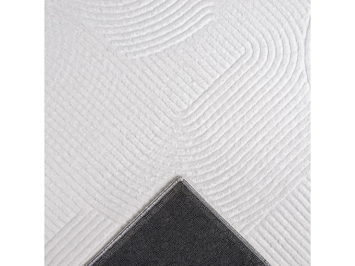 Tapis Rio salon antidérapant arc, Blanc cassé, 80 x 150 cm