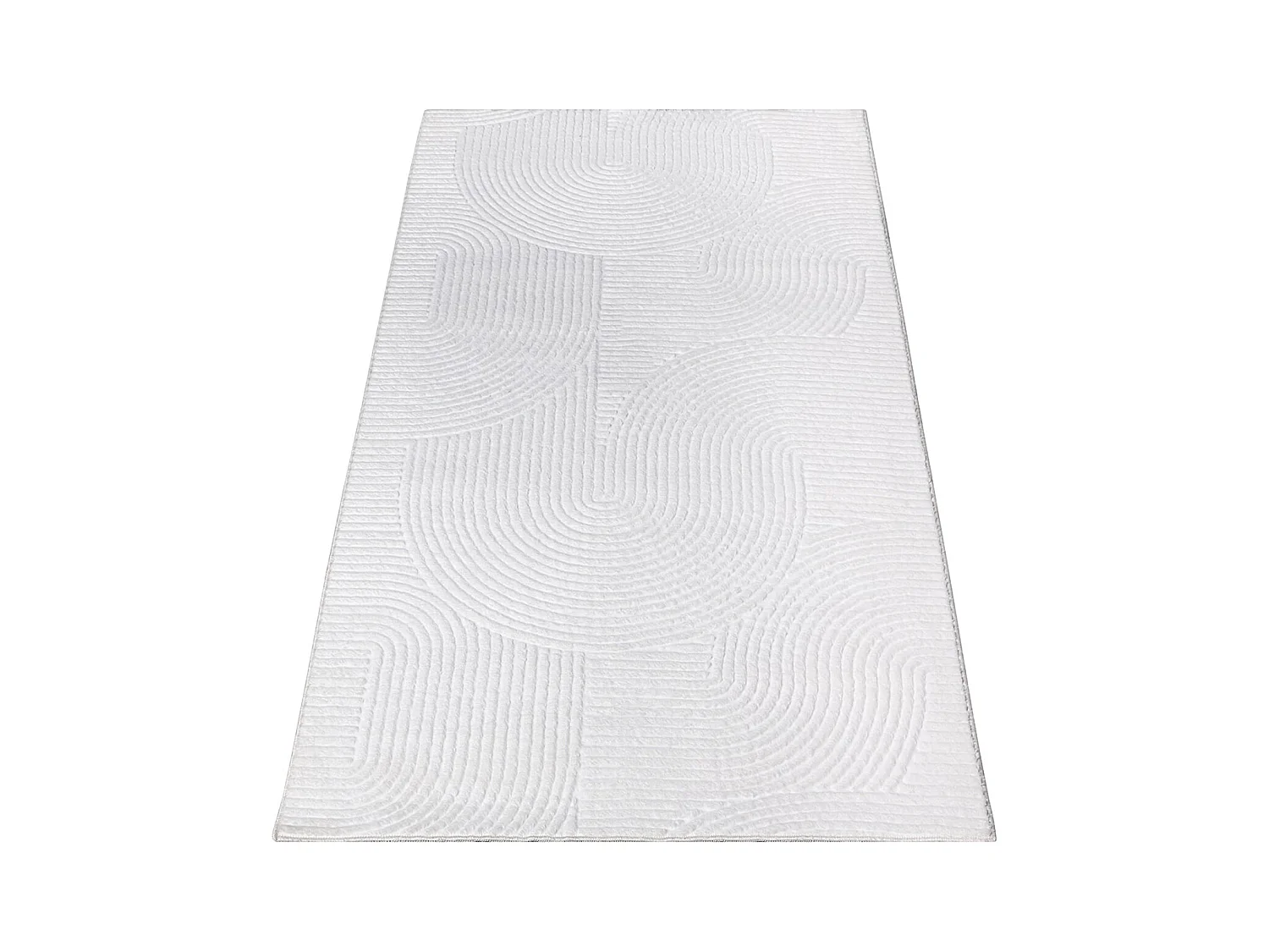 Tapis Rio salon antidérapant arc, Blanc cassé, 140 x 200 cm