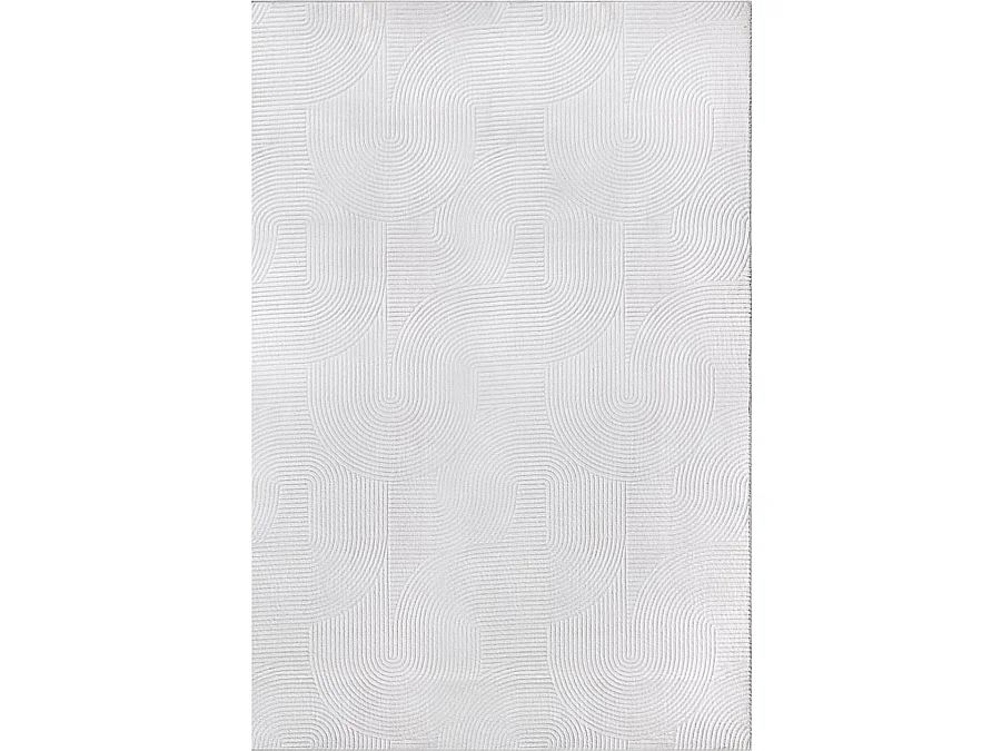 Tapis Rio salon antidérapant arc, Blanc cassé, 140 x 200 cm