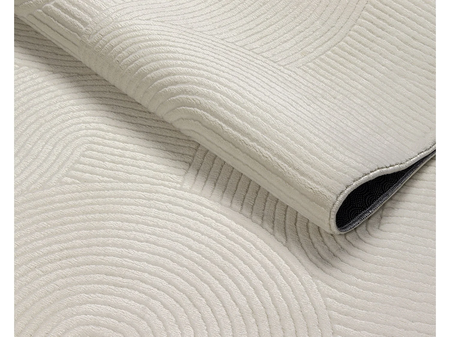 Tapis Rio salon antidérapant arc, Crème, 140 x 200 cm