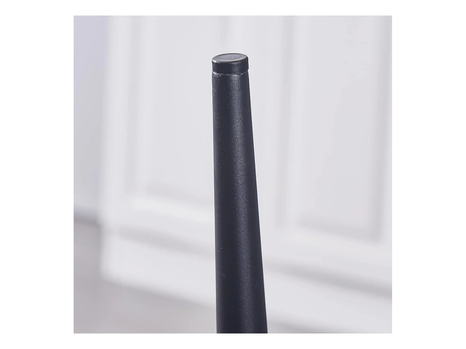 Lot de 4 Chaises Scandinaves en Velours Cadre en métal avec Dossier pour Salon, Cuisine, Salle à Manger (4, Noir)