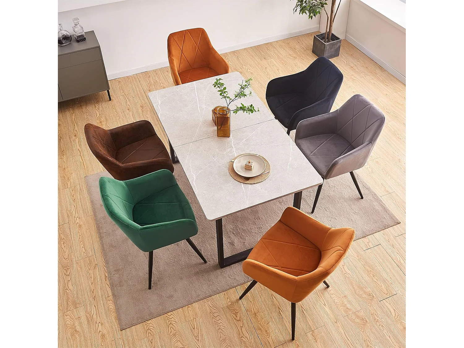 Lot de 2 Chaises de Scandinaves Cadre en métal avec Dossier, accoudoir pour Salon, Cuisine, Salle à Manger, Chambre à Coucher (2, Gris)