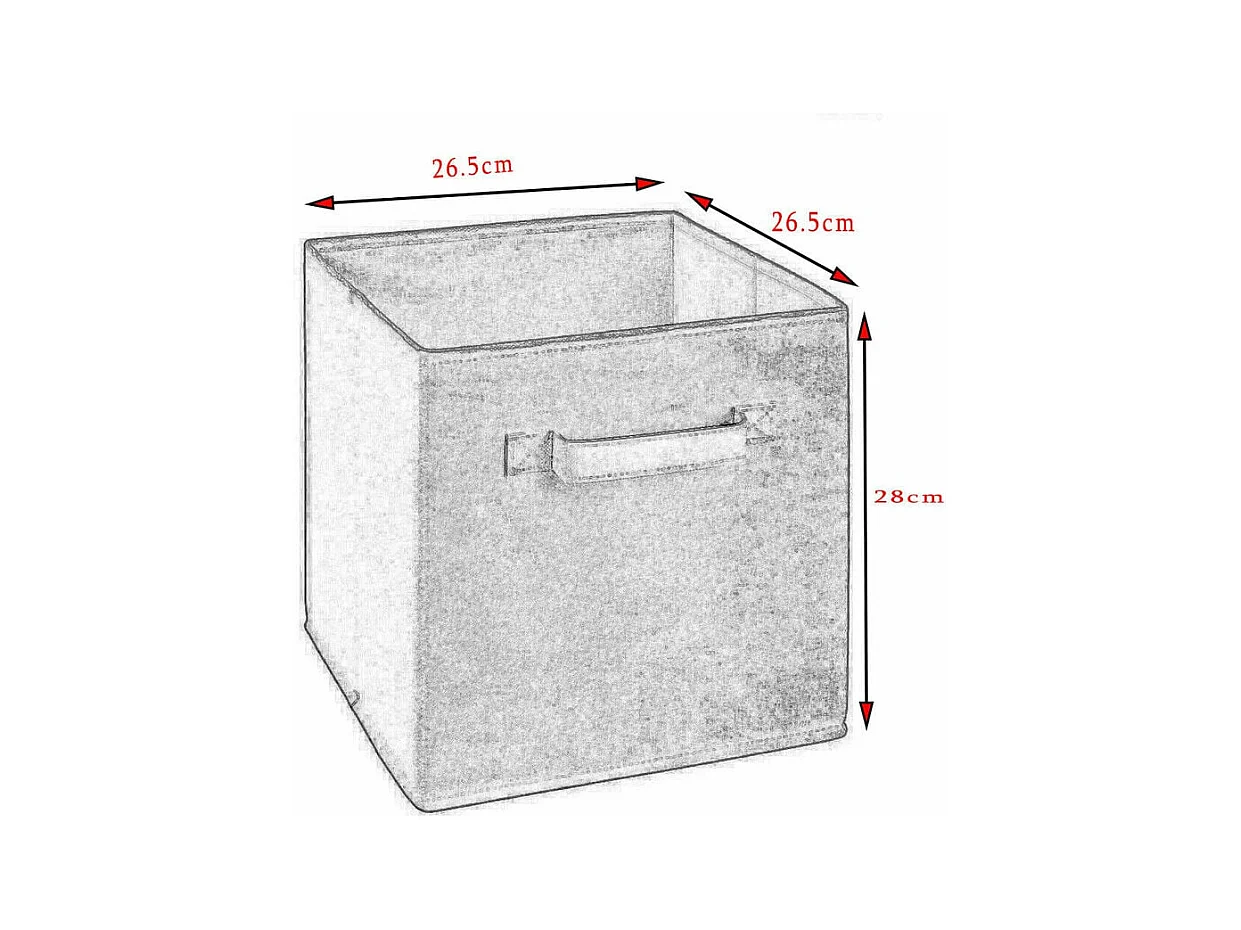 Lot de 4 Boîtes de Rangement en Toile Pliable, non tissée, Paniers de Rangement avec Poignées, 27 x 27 x 28 cm-pour vêtements, livres, jouets (Vert)