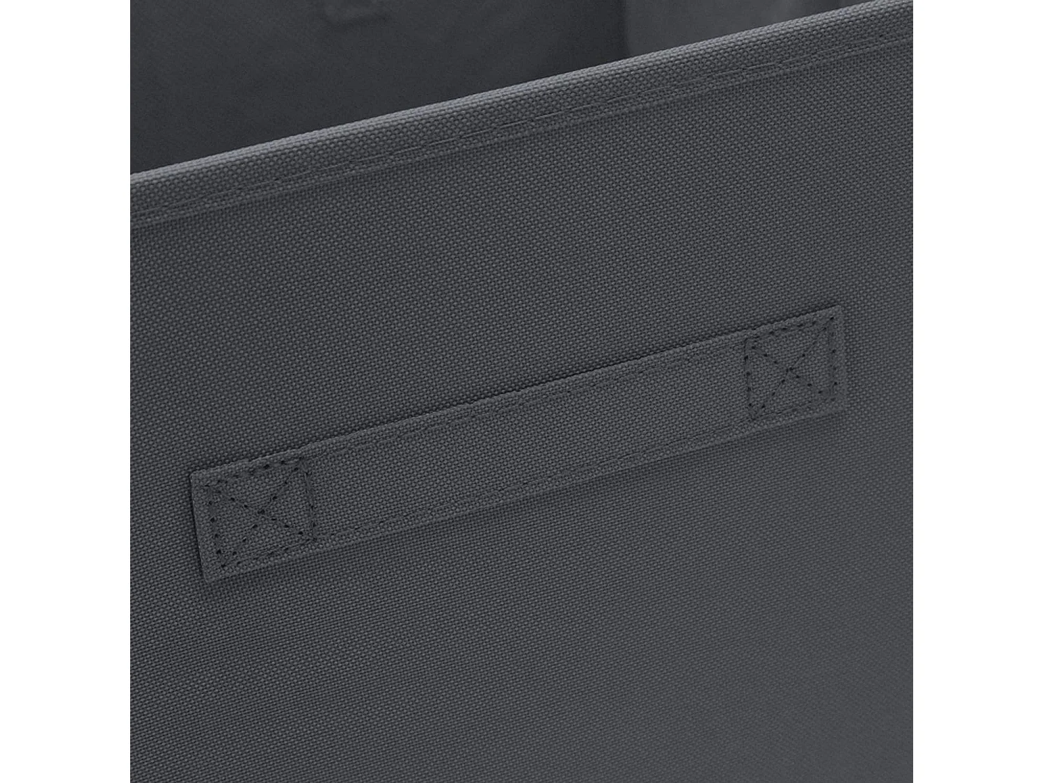 Lot de 4 Boîtes de Rangement en Toile Pliable, non tissée, Paniers de Rangement avec Poignées, 27 x 27 x 28 cm-pour vêtements, livres, jouets (Noir)