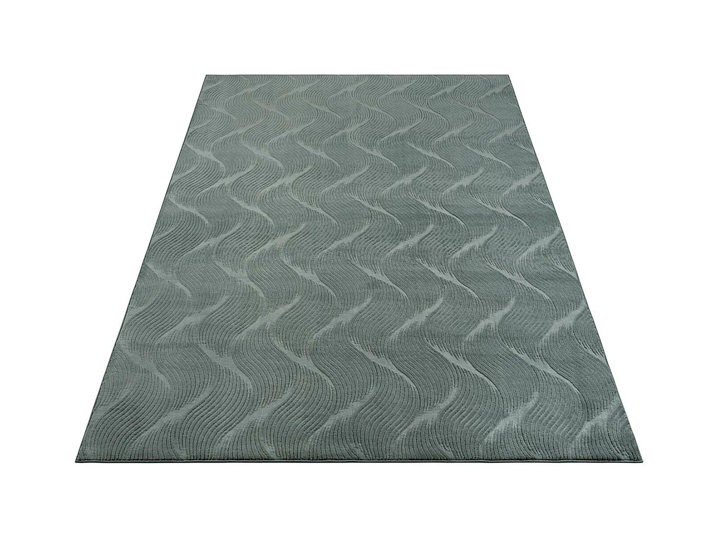 Tapis Rio salon antidérapant 3D, Vert, 140 x 200 cm