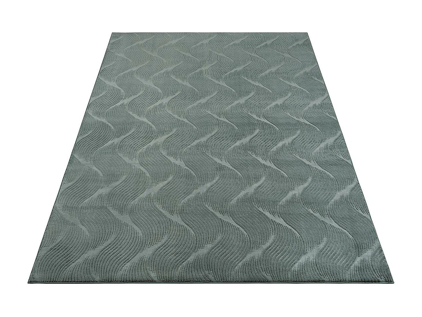 Tapis Rio salon antidérapant 3D, Vert, 140 x 200 cm