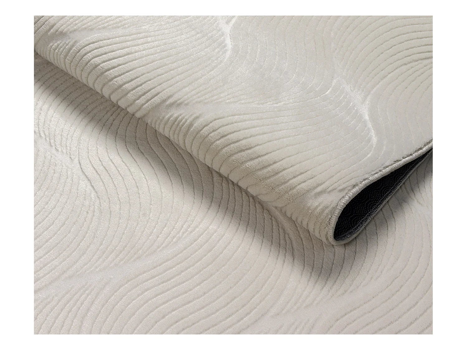 Tapis Rio salon antidérapant 3D, Crème, 160 x 220 cm