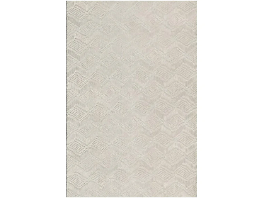 Tapis Rio salon antidérapant 3D, Crème, 160 x 220 cm